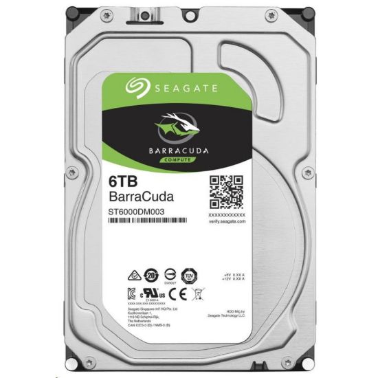 Obrázek SEAGATE HDD 6 TB BARRACUDA, 3.5", SATAIII, 5400 RPM, Cache 256MB