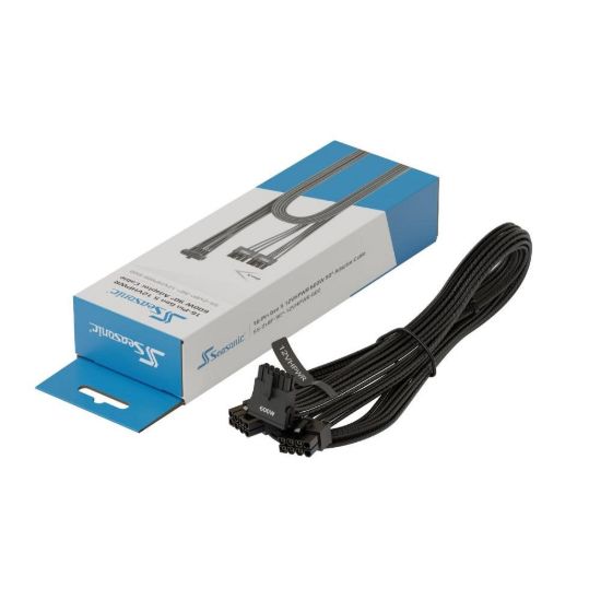 Obrázek SEASONIC Kabel 2x 8- pin na 1x 12VHPWR, 90°, 750mm, černá