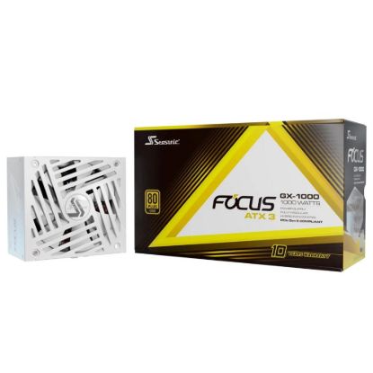 Obrázek SEASONIC zdroj 1000 W Focus GX- 1000 White, 80+ GOLD, ATX 3.1, PCIe 5.1