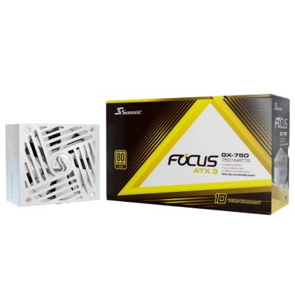 Obrázek SEASONIC zdroj 750 W Focus GX- 750 White, 80+ GOLD, ATX 3.1, PCIe 5.1