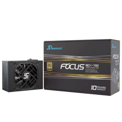 Obrázek SEASONIC zdroj 750 W Focus SGX 750, 120mm, Plně modulární, 80+ Gold, černá