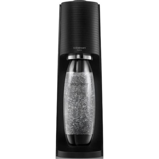 Obrázek SodaStream Terra Black výrobník sody, mechanický, 1l láhev SodaStream Fuse, bombička s CO2, černý