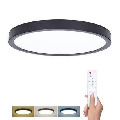 Obrázek Solight LED osvětlení s dálkovým ovladačem Estela Black, 60 W, 4500lm, 50cm, změna chromatičnosti, stmívatelné