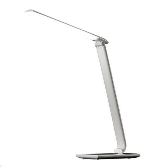 Obrázek Solight LED stolní lampička stmívatelná, 12 W, volba teploty světla, USB, bílý lesk