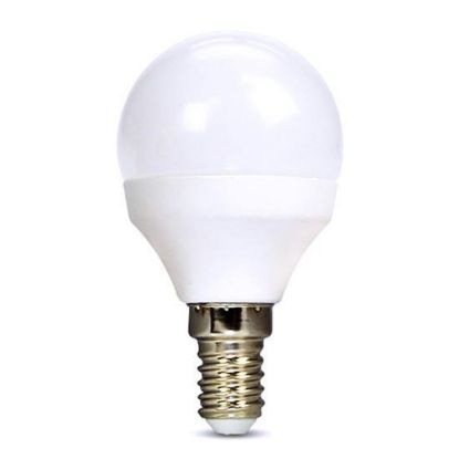 Obrázek Solight LED žárovka, miniglobe, 6 W, E14, 3000K, 510lm, bílé provedení