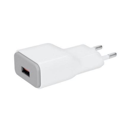 Obrázek Solight USB nabíjecí adaptér, fast charge: 1x USB Qualcomm, 5V2A/ 9V1.5A/ 12V1A, AC 230V, bílošedý