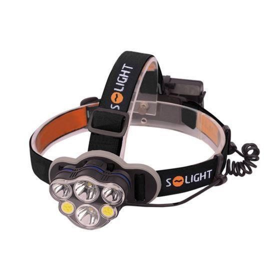 Obrázek Solight LED čelová nabíjecí svítilna, 550lm, Li- Ion, USB