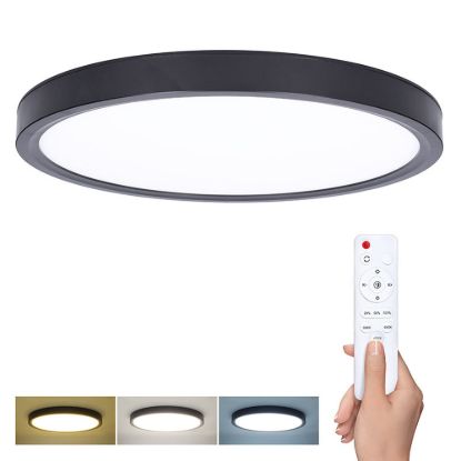 Obrázek Solight LED osvětlení s dálkovým ovladačem Estela Black, 36 W, 2700lm, 30cm, změna chromatičnosti, stmívatelné