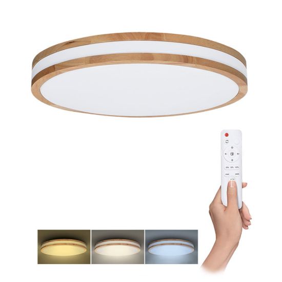 Obrázek Solight LED osvětlení s dálkovým ovladačem Woody, 48 W, 3360lm, 38cm, změna chromatičnosti, stmívatelné