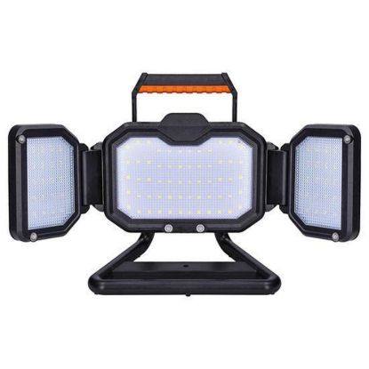 Obrázek Solight LED reflektor 30 W, přenosný, nabíjecí, 3000lm, oranžovo- černý