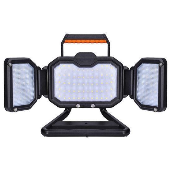 Obrázek Solight LED reflektor 30 W, přenosný, nabíjecí, 3000lm, oranžovo- černý