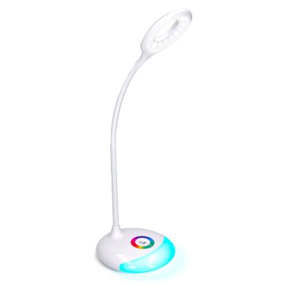 Obrázek Solight LED stolní lampička nabíjecí, 5 W, RGB podsvícení, stmívatelná, USB napájení