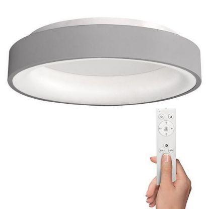 Obrázek Solight LED stropní světlo kulaté Treviso, 48 W, 2880lm, stmívatelné, dálkové ovládání, šedá