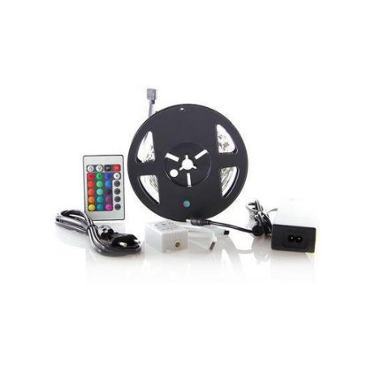 Obrázek Solight LED světelný pás, RGB, 3m, sada s 12V adaptérem a dálk. ovladačem, 7, 2 W/ m, IP20