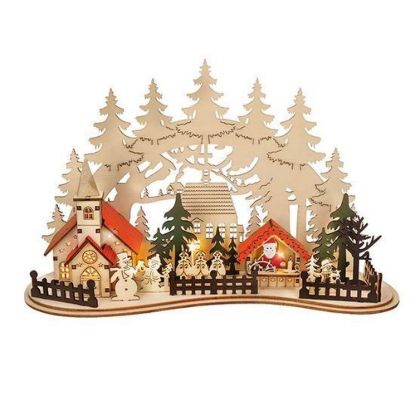Obrázek Solight LED vánoční městečko s kostelem, 30 x 19cm, 2x AAA