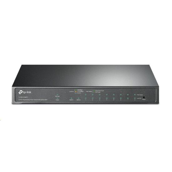 Obrázek TP- Link CCTV Easy Smart switch TL- SG1210MPE (8xGbE, 1xGbE uplink, 1xGbE/ SFP combo uplink, 8xPoE+, 123 W, fanless)