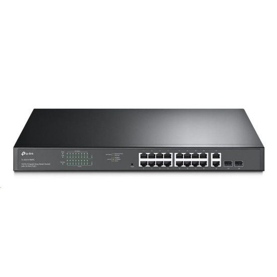 Obrázek TP- Link CCTV Easy Smart switch TL- SG1218MPE (16xGbE, 2xGbE/ 2xSFP combo, 16xPoE+, 250 W)