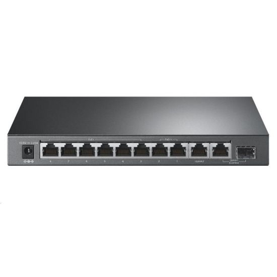 Obrázek TP- Link CCTV switch TL- SG1210PP (9xGbE, 1xGbE/ SFP combo uplink, 1xGbE uplink, 6xPoE+, 2xPoE++, 123 W, fanless)