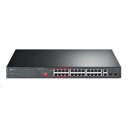 Obrázek TP- Link CCTV switch TL- SL1226P (24 x 100Mb/ s, 2xGbE/ 2xSFP combo, 24xPoE+, 250 W)