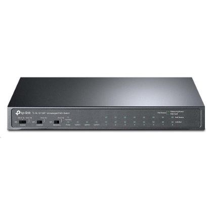 Obrázek TP- Link CCTV switch TL- SL1311MP (8 x 100Mb/ s, 2xGbE uplink, 1xSFP, 8xPoE+, 124 W, fanless)