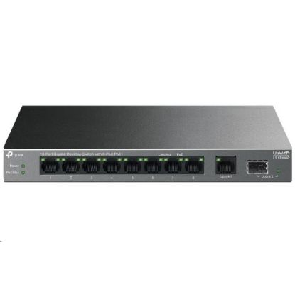 Obrázek TP- Link LiteWave switch LS1210GP (9xGbE, 1xSFP, 8xPoE+, 61 W, fanless)