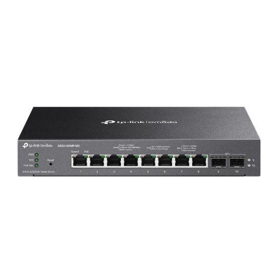 Obrázek TP- Link OMADA switch SG2210XMP- M2 (8 x 2, 5GbE, 2xSFP+, 8xPoE+, 160 W, fanless)