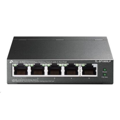 Obrázek TP- Link switch TL- SF1005LP (5 x 100Mb/ s, 4xPoE, 41 W, fanless)