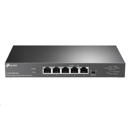 Obrázek TP- Link switch TL- SG105PP- M2 (5 x 2, 5GbE, 4xPoE++, 123 W, fanless)