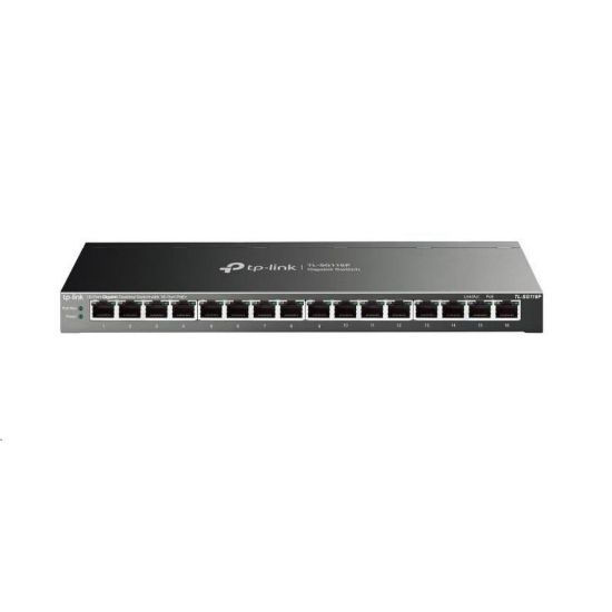 Obrázek TP- Link switch TL- SG116P (16xGbE, 16xPoE+, 120 W, fanless)