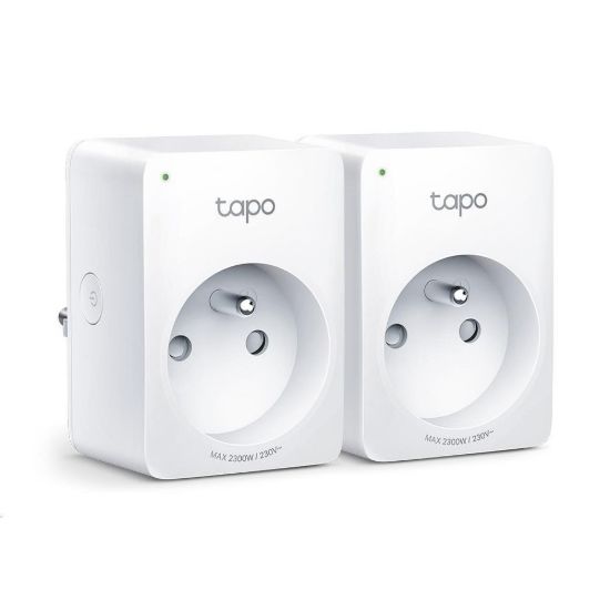 Obrázek TP- Link Tapo P100(2- pack) chytrá WiFi mini zásuvka (2300 W, 10A, 2, 4 GHz, BT)