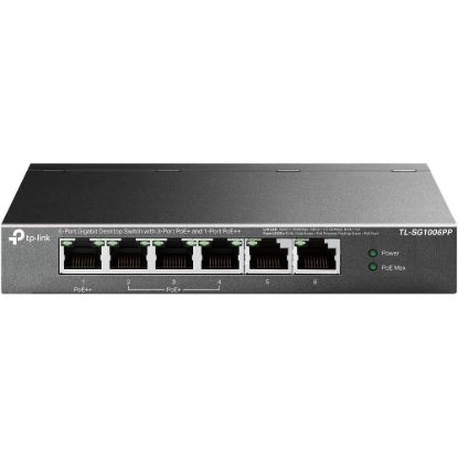 Obrázek TP- Link CCTV switch TL- SG1006PP (6xGbE, 3xPoE+, 1xPoE++, 64 W, fanless)