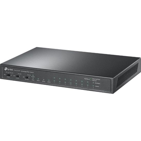 Obrázek TP- Link CCTV switch TL- SL1311P (8 x 100Mb/ s, 2xGbE, 1xSFP, 8xPoE+, 65 W, fanless)