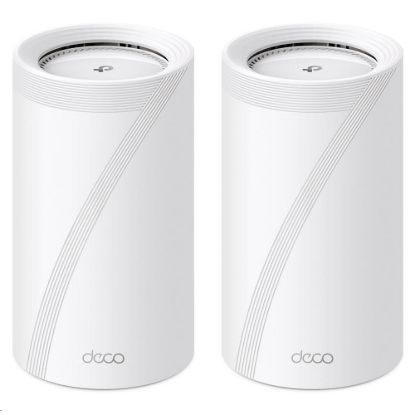 Obrázek TP- Link Deco BE85(2- pack) WiFi7 Mesh(BE22000, 2, 4GHz/ 5GHz/ 6GHz, 1 x 10GbELAN/ WAN, 1xSFP+/ 10GbELANcombo, 2 x…