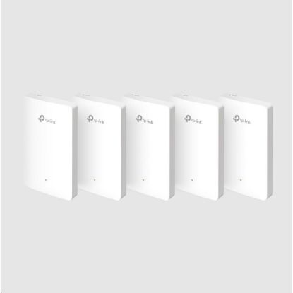 Obrázek TP- Link EAP615- Wall(5- pack) OMADA WiFi6 AP (AX1800, 2, 4GHz/ 5GHz, 4xGbELAN, 1xPoE- in, 1xPoE- out, 13 W)