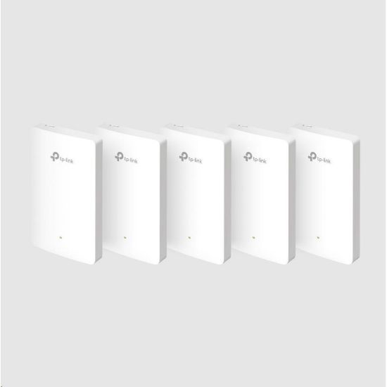 Obrázek TP- Link EAP615- Wall(5- pack) OMADA WiFi6 AP (AX1800, 2, 4GHz/ 5GHz, 4xGbELAN, 1xPoE- in, 1xPoE- out, 13 W)