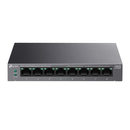 Obrázek TP- Link LiteWave switch LS108GP (8xGbE, 8xPoE+, 62 W, fanless)
