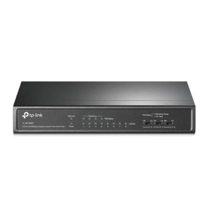 Obrázek TP- Link switch TL- SF1008P (8 x 100Mb/ s, 4xPoE+, 66 W, fanless)