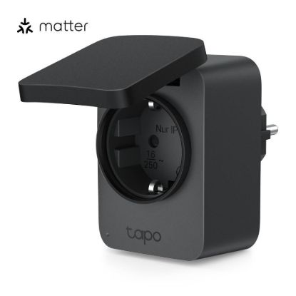 Obrázek TP- Link Tapo P410M venkovní chytrá WiFi mini zásuvka (3680 W, 16A, 2, 4 GHz, BT, IP54, Matter certified)