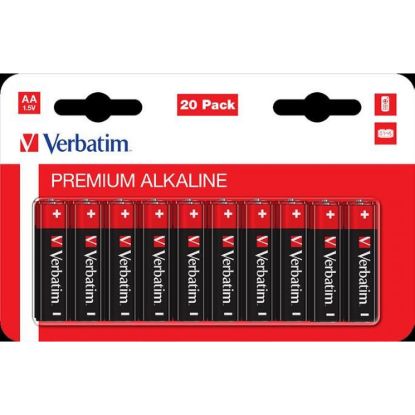 Obrázek VERBATIM Alkalická Baterie AA 20 Pack / LR6