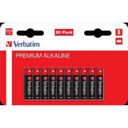 Obrázek VERBATIM Alkalická Baterie AAA 20 Pack / LR03