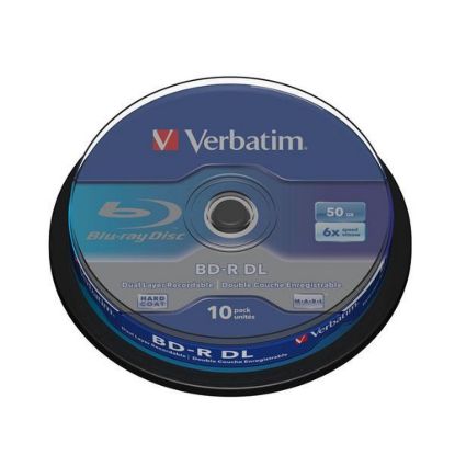 Obrázek VERBATIM BD- R(10- pack)/ DualLayer/ spindle/ 6X/ 50 GB