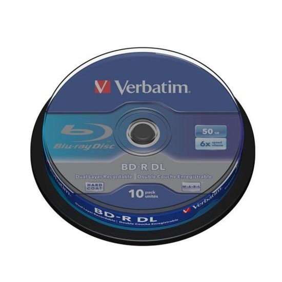 Obrázek VERBATIM BD- R(10- pack)/ DualLayer/ spindle/ 6X/ 50 GB