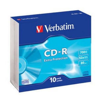 Obrázek VERBATIM CD- R(10- Pack)Slim/ ExtraProtection/ DL/ 52x/ 700MB