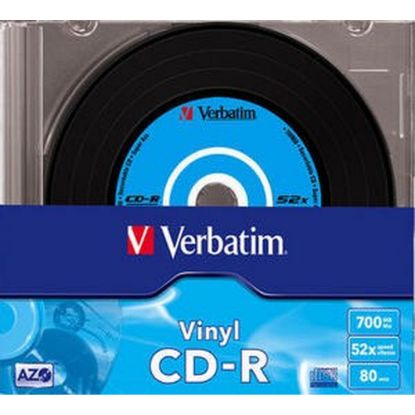 Obrázek VERBATIM CD- R(10- Pack)Slim/ Vinyl/ DLP/ 52x/ 700MB