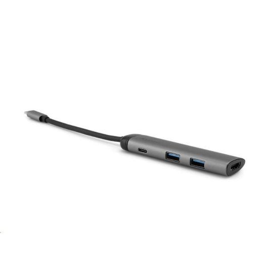 Obrázek VERBATIM Dokovací stanice USB- C 4v1, 1x HDMI, 1xUSB- C, 2xUSB, šedá