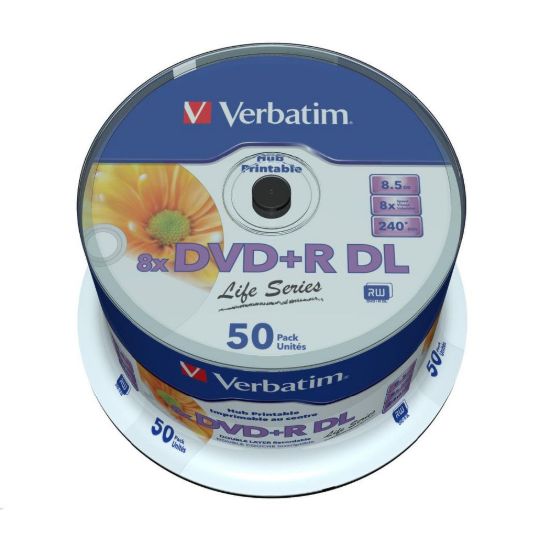 Obrázek VERBATIM DVD+R Double Layer 8.5 GB 8X 50 Pack Spindle