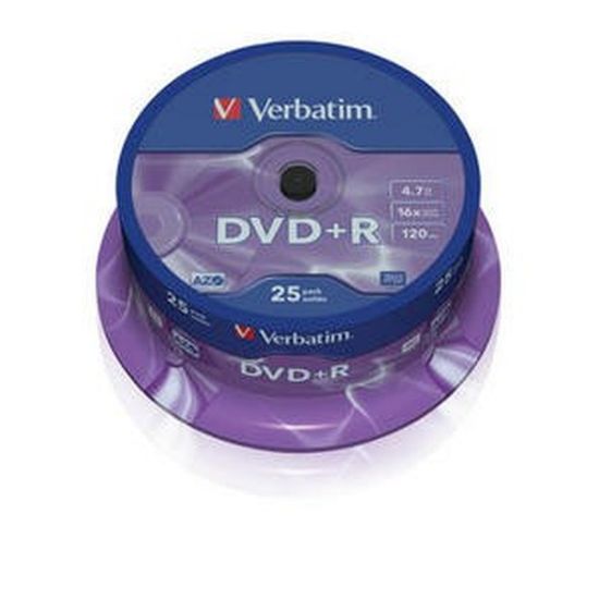 Obrázek VERBATIM DVD+R(25- Pack)Spindle/ General Retail/ 16x/ 4.7 GB