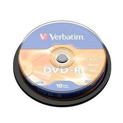 Obrázek VERBATIM DVD- R(10- Pack)Spindle/ General Retail/ 16x/ 4.7 GB