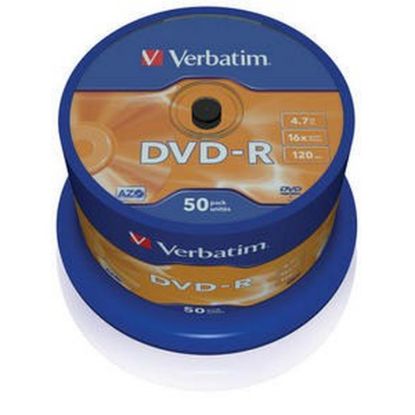Obrázek VERBATIM DVD- R(50- Pack)Spindle/ General Retail/ 16x/ 4.7 GB