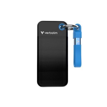 Obrázek VERBATIM Externí SSD Pocket SSD 2 TB, USB- C 3.1, černá/ modrá